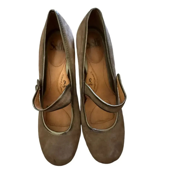 Sofft Mary Jane Taupe Genuine Leather Casual Workwear Heels Size 7M - Picture 8 of 10